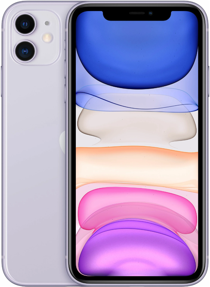 Смартфон Apple iPhone 11 64 ГБ, фиолетовый, Slimbox, Dual SIM (nano SIM+eSIM)